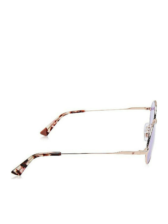 Web Women's Sunglasses with Rose Gold Metal Frame and Purple Lens WE0255S 33Y