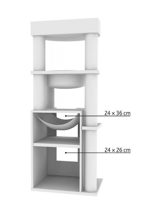 Trixie Leandro Scratching Post Cat Trees Gray 8 levels 63x50x163cm