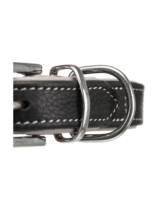 Trixie Active Comfort Κολάρο Σκύλου Δερμάτινο σε Μαύρο χρώμα Περιλαίμιο XSmall/Small 21-32cm/25mm Δερμάτινο Μαύρο/Γκρι Small / XSmall