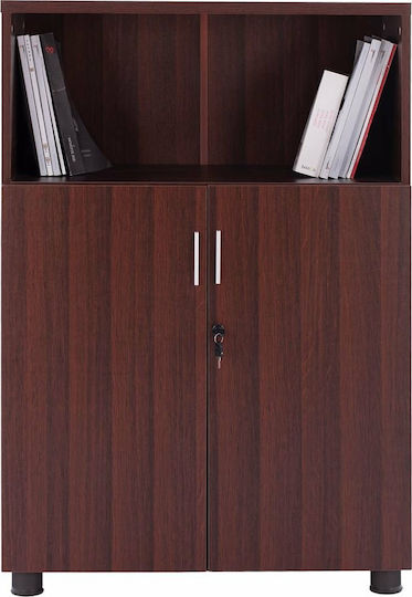 Büroaufbewahrungsschrank Vance Holz mit Schloss Wenge 80x38x118,5cm