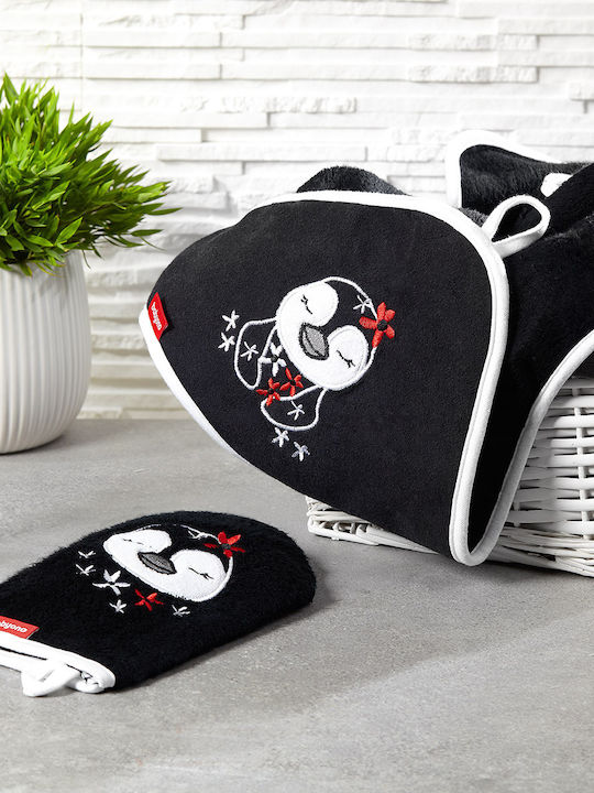 Babyono Kapuzen Schwarz