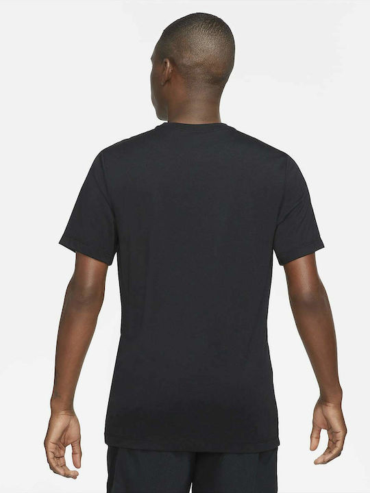 Nike Pro Αθλητικό Ανδρικό T-shirt Dri-Fit Μαύρο με Στάμπα
