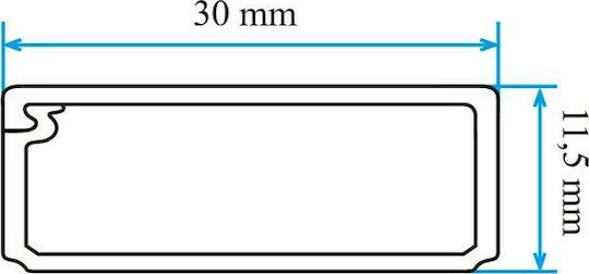 Inofix Plasfix Κανάλι Καλωδίων από Πλαστικό 30x11.5mm Λευκό 2m