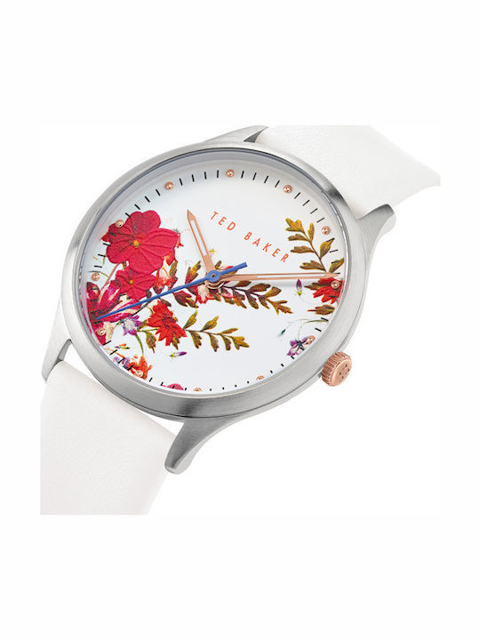 Ted Baker Belgravia Women's Watch with White Leather Strap