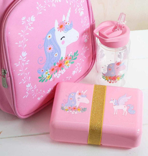 A Little Lovely Company Unicorn Plastic Kids' Food Container Unicorns 0.85lt Pink x x 6cm