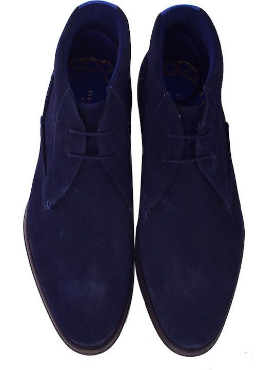 Ted Baker Suede Navy Μπλε Ανδρικά Μποτάκια