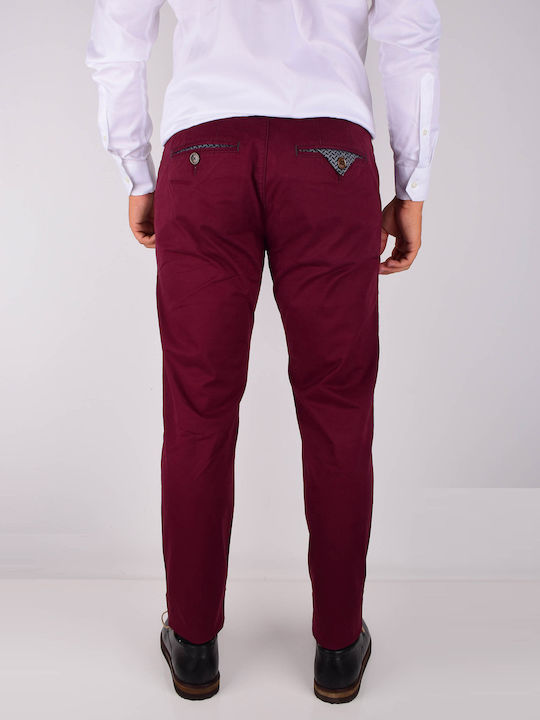 Ted Baker Men's Trousers Chino in Regular Fit Burgundy