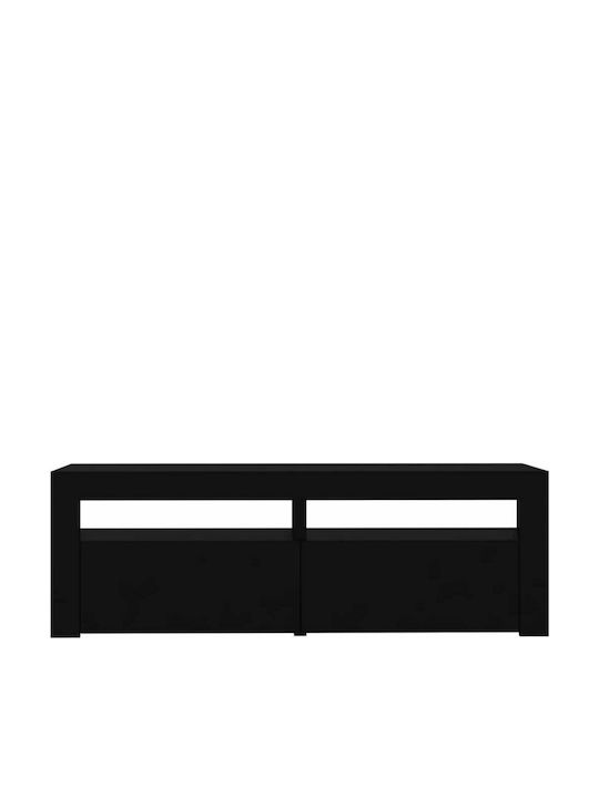 TV Stand with LED Lighting Black L120xW35xH40cm