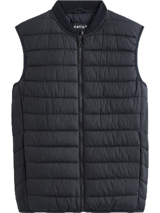 Suless Sleeveless Jacket Puffer Navy Blue