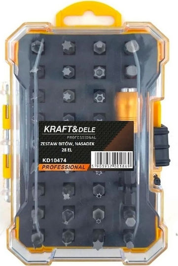 Kraft & Dele Σετ 28 Μύτες Κατσαβιδιού Σταυρός / Torx