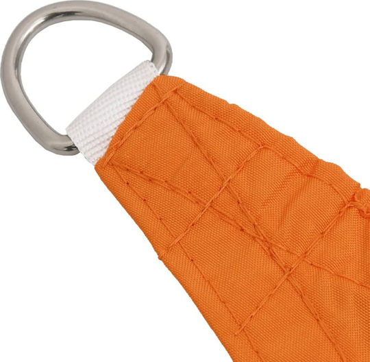 vidaXL Triangle Shade Sail Orange With Hoop & with PU Coating 3x4x5m made of Oxford fabric