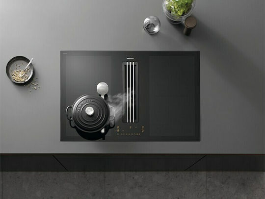 Miele KMDA 7476 FL Induktionskochfeld Autonom mit Dunstabzugshaube 80x52εκ.