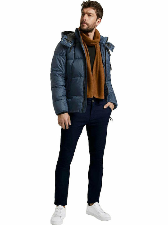Winter Jacket Puffer Dark Denim Blue