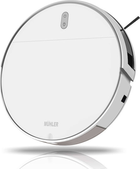 Muhler Bobby 1 Robot Vacuum for Vacuuming & Mopping with Wi-Fi White