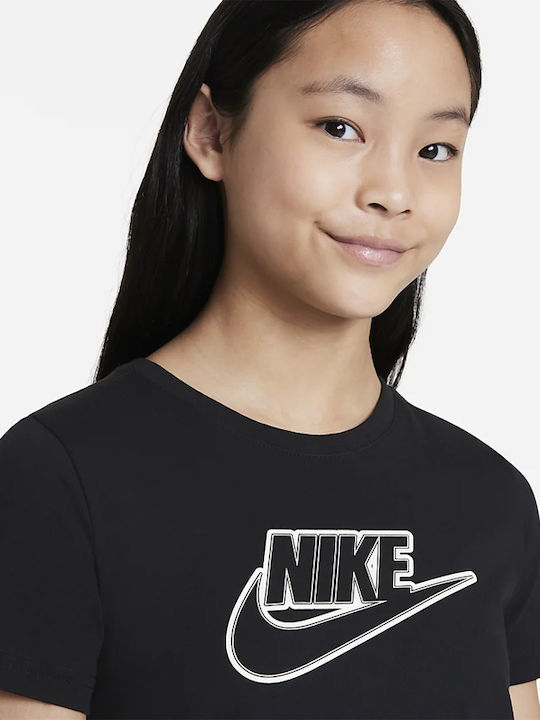 Sportswear Παιδικό Φόρεμα Κοντομάνικο Μαύρο