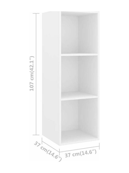 Wohnzimmer TV-Einheit Weiß L37xB37xH142.5cm
