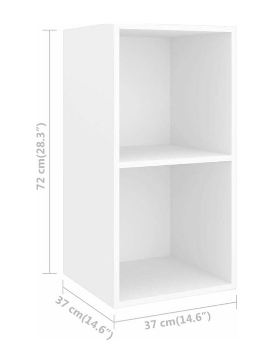 Wohnzimmer TV-Einheit Weiß L37xB37xH142.5cm