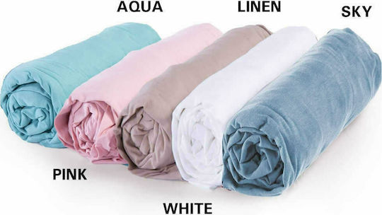 Nef-Nef Homeware Βρεφικό Σεντόνι Κούνιας Βαμβακερό με Λάστιχο Jersey Γκρι 70x140εκ.