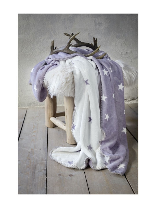Nima Stilla Κουβέρτα Fleece Υπέρδιπλη 220x240εκ. Γκρι