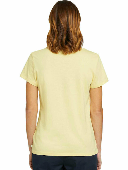 Tom Tailor Women's T-shirt Soft Yellow