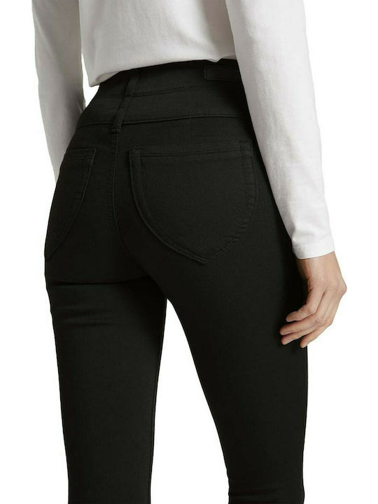 Tom Tailor Janna Women's High-waisted Fabric Trousers in Skinny Fit Black