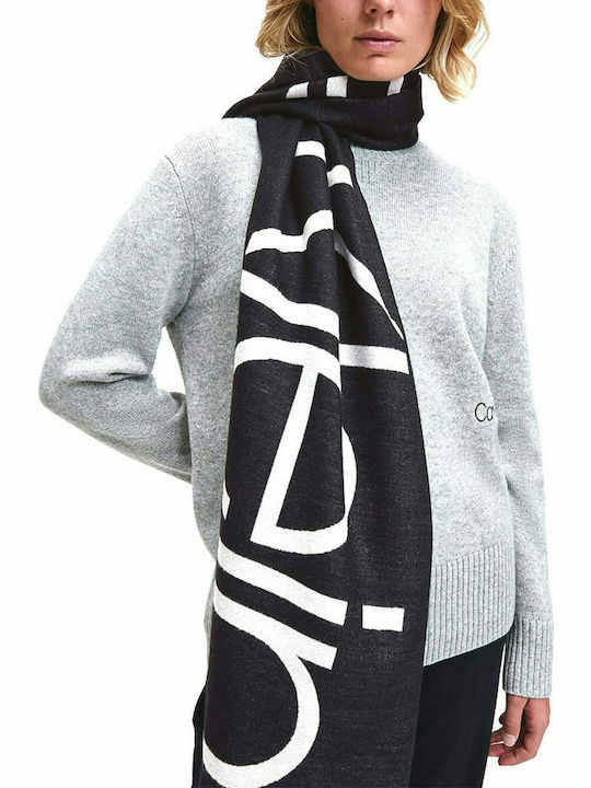 Calvin Klein Women's Wool Scarf Black K60K607322-BAX