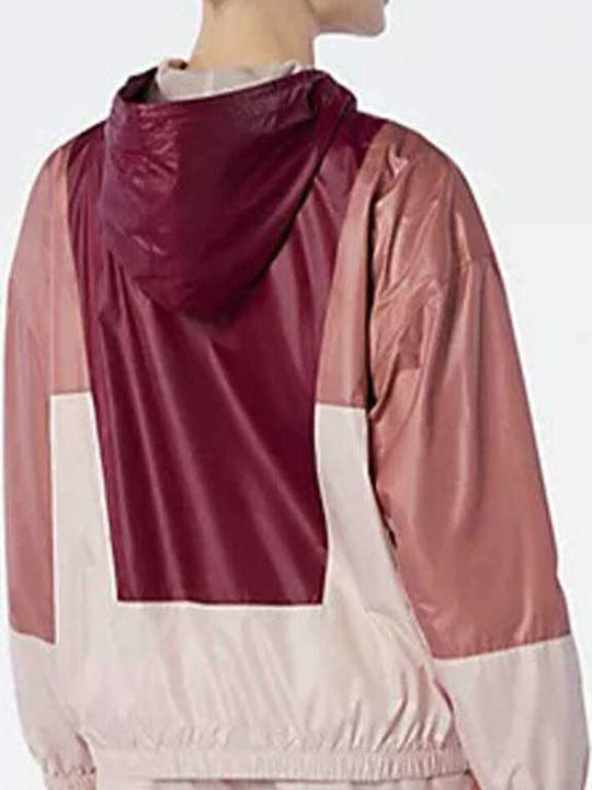 New Balance Γυναικείο Φορετό Αθλητικό Μπουφάν Αντιανεμικό Ροζ