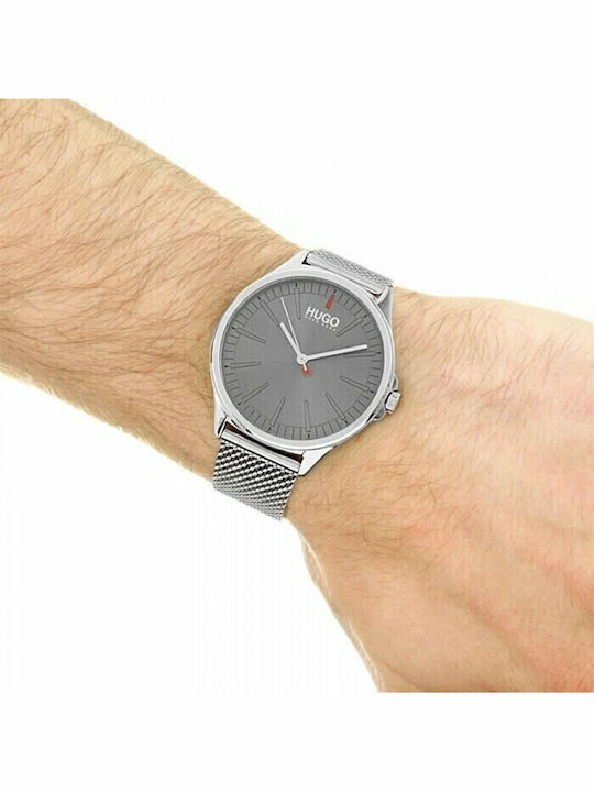 Boss Smash Collection Мъжки часовник 43mm с батерия със Сребърна Метална гривна