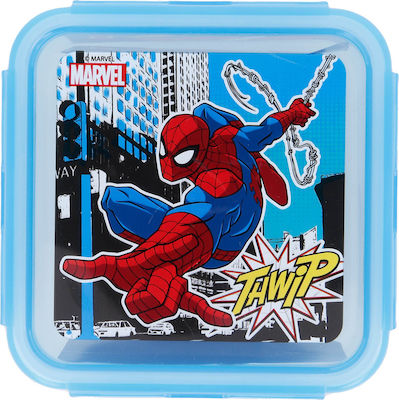 Stor Spiderman Kids Lunch Plastic Box Light Blue