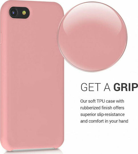 KWmobile Rubber Back Cover Silicone Rose Tan (iPhone SE 2022/2020)