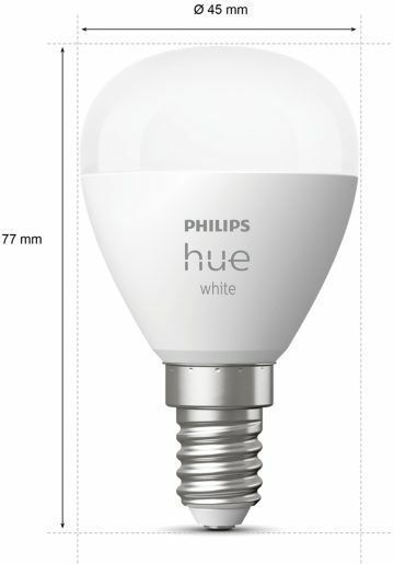 Philips Bec Smart LED 5.5W pentru Dulie E14 și Formă P45 alb cald 470lm Reglabil în intensitate