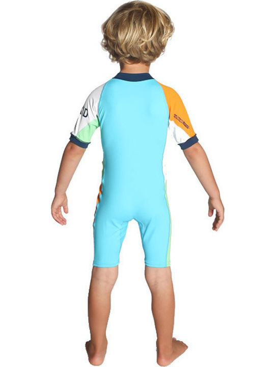 FULL BODY LUBE BABY C-SKINS UV SUNSUIT BOYS AND GIRLS TYRQ/ORANGE