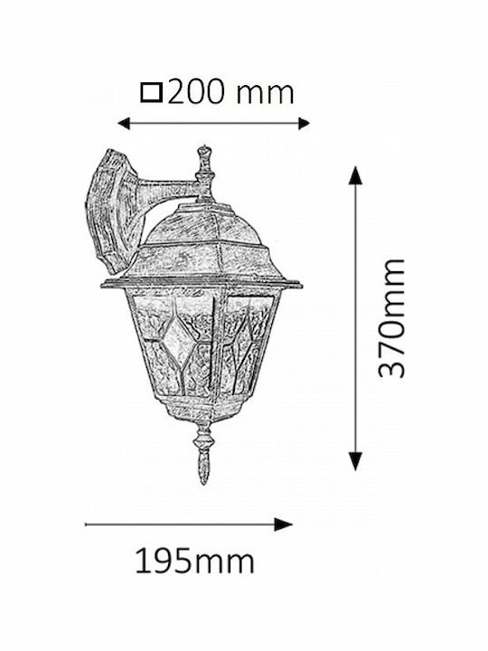 Rabalux Monaco Wall-Mounted Outdoor Lantern E27 IP43