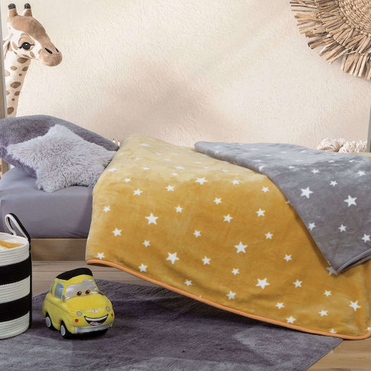 Nef-Nef Homeware Blanket Nursery Swaddling Blankets Stellar Velvet Yellow Yellow 75x100cm