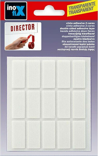 Inofix Τσοχάκια Ορθογώνια με Αυτοκόλλητο 30x13mm 15τμχ 2140-0