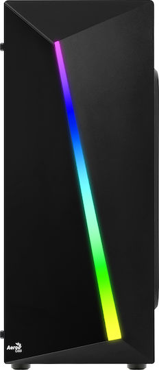 Aerocool Shard Gaming Midi Tower Κουτί Υπολογιστή με Πλαϊνό Παράθυρο Μαύρο