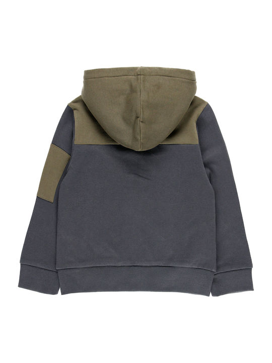 Παιδική Ζακέτα Φούτερ Fleece με Κουκούλα Γκρι