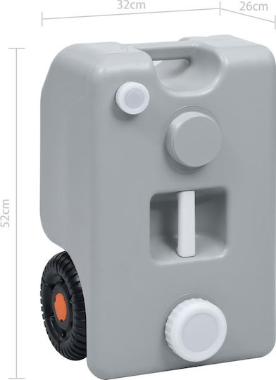 vidaXL 30132 Πλαστικό Μπιτόνι Νερού με Ρόδες 25lt