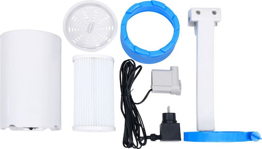 vidaXL Скръгъл Басейн PVC 1700л 350x90см Сив