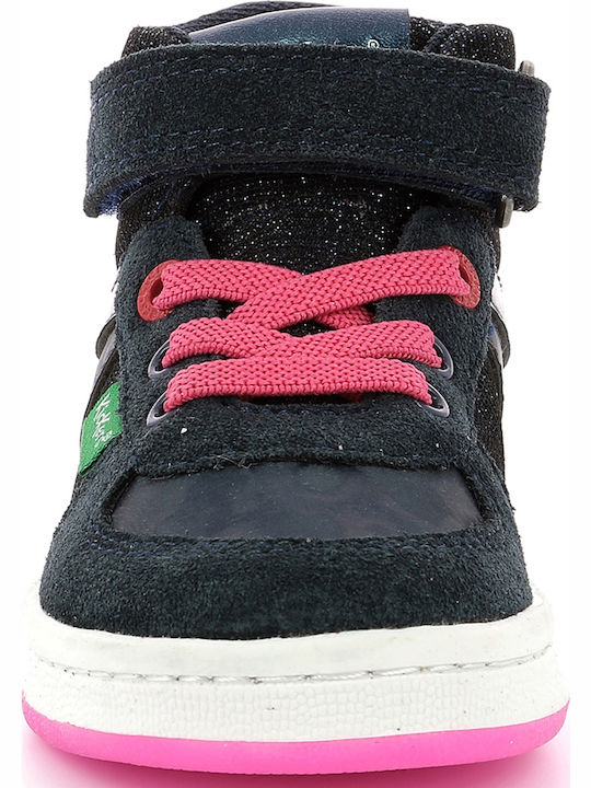 Bilbon Kinder Sneakers Hoch mit Klettverschluss Marineblau
