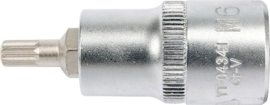 Yato Bit-Stecknuss mit Spline-Bit und Antriebsvierkant 1/2'' Größe M12x55mm 1Stück
