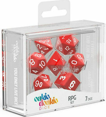 Oakie Doakie Dice D6 Dice 16 mm Solid Red 12τμχ ODD500024