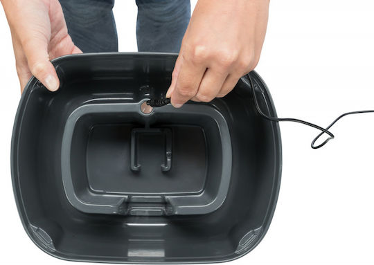 Trixie Polygonal Automatic Silicone Waterer / Fountain for Dog & Cat 2.5lt 22cm in Gray Color
