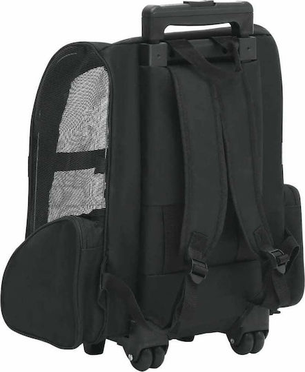 vidaXL Waterproof Dog/Cat Carrying Black Trolley for 10kg Pets L40xW25xH55cm