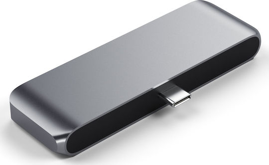 Satechi USB-C Docking Station με HDMI 4K PD Γκρι (ST-TCMPHM)