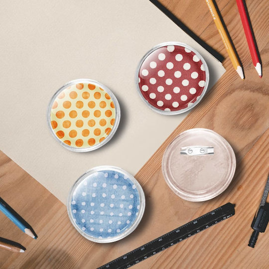 vidaXL Acrylic Pins Brooches 58 mm 100 Pieces 100 Pieces