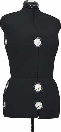 vidaXL Manechin de Croitorie în culoarea Black Reglabil pentru femei, negru, mărimea M 40-46