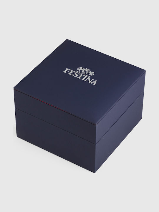 Festina Men's Watch 45mm Chronograph Battery with Gold Metal Bracelet