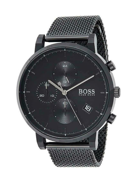 Hugo Boss Integrity Uhr Chronograph Batterie mit Schwarz Metallarmband
