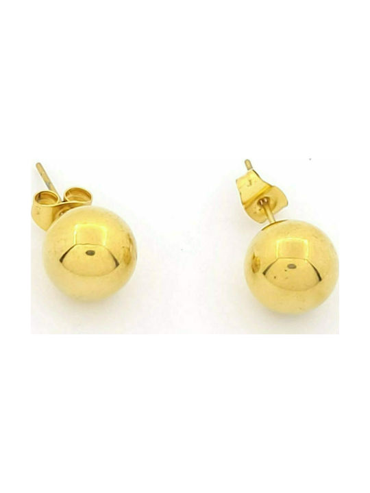 Puppis Earrings made of Steel Gold Plated with Pearls